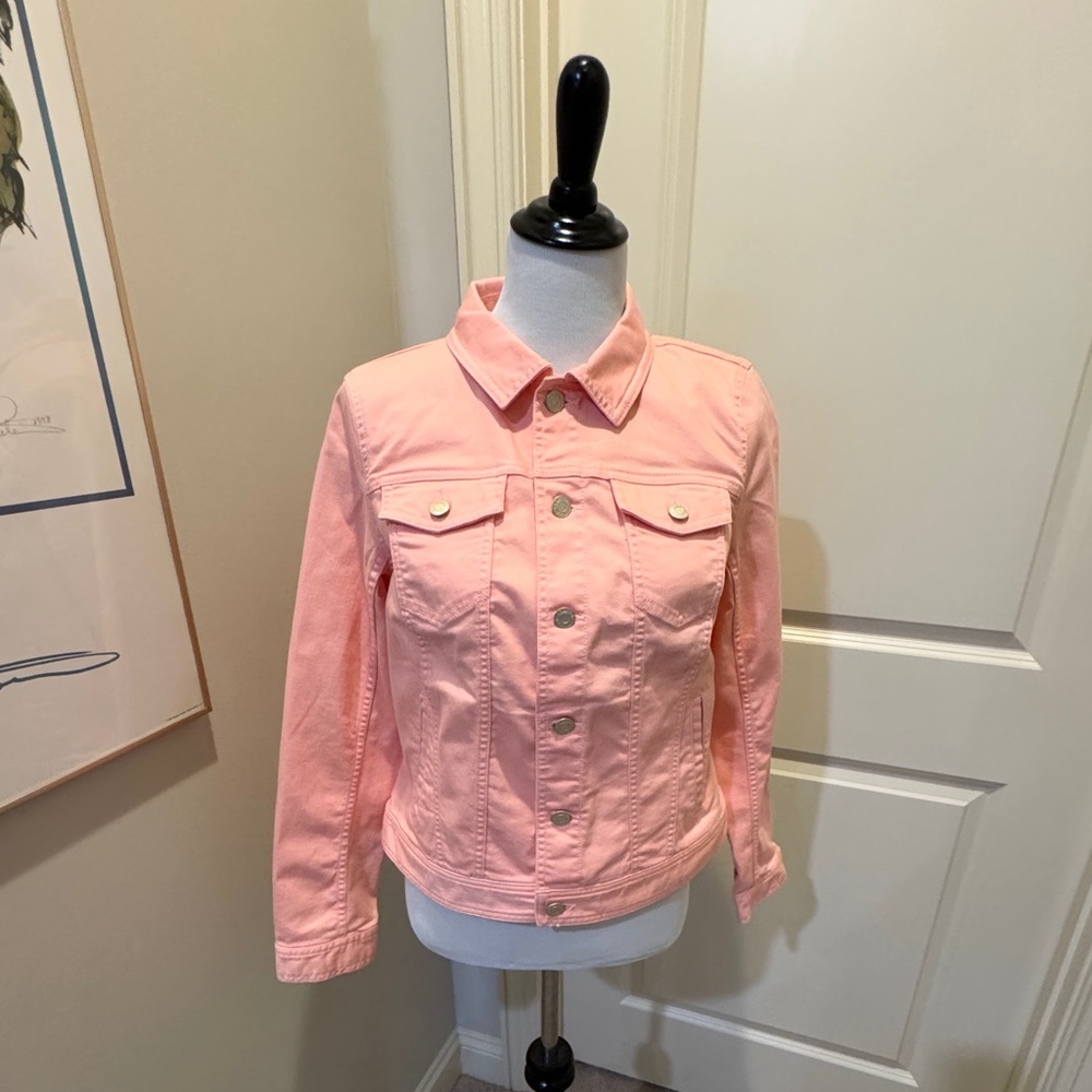 NWT Talbots Women’s Peach Denim Jacket